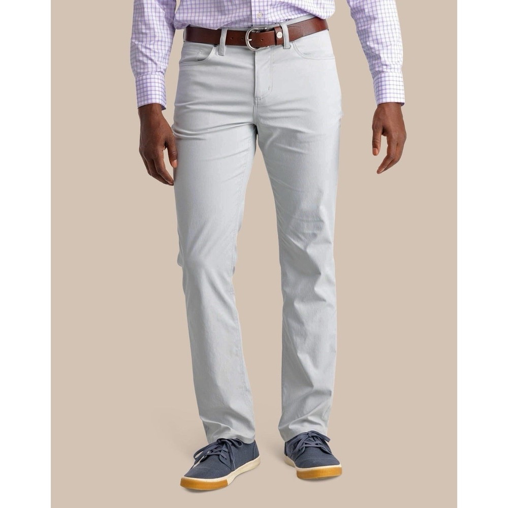 Southern Tide Intercoastal Performance Pants Chino Mens 40x32 (40x29) Gray Tech